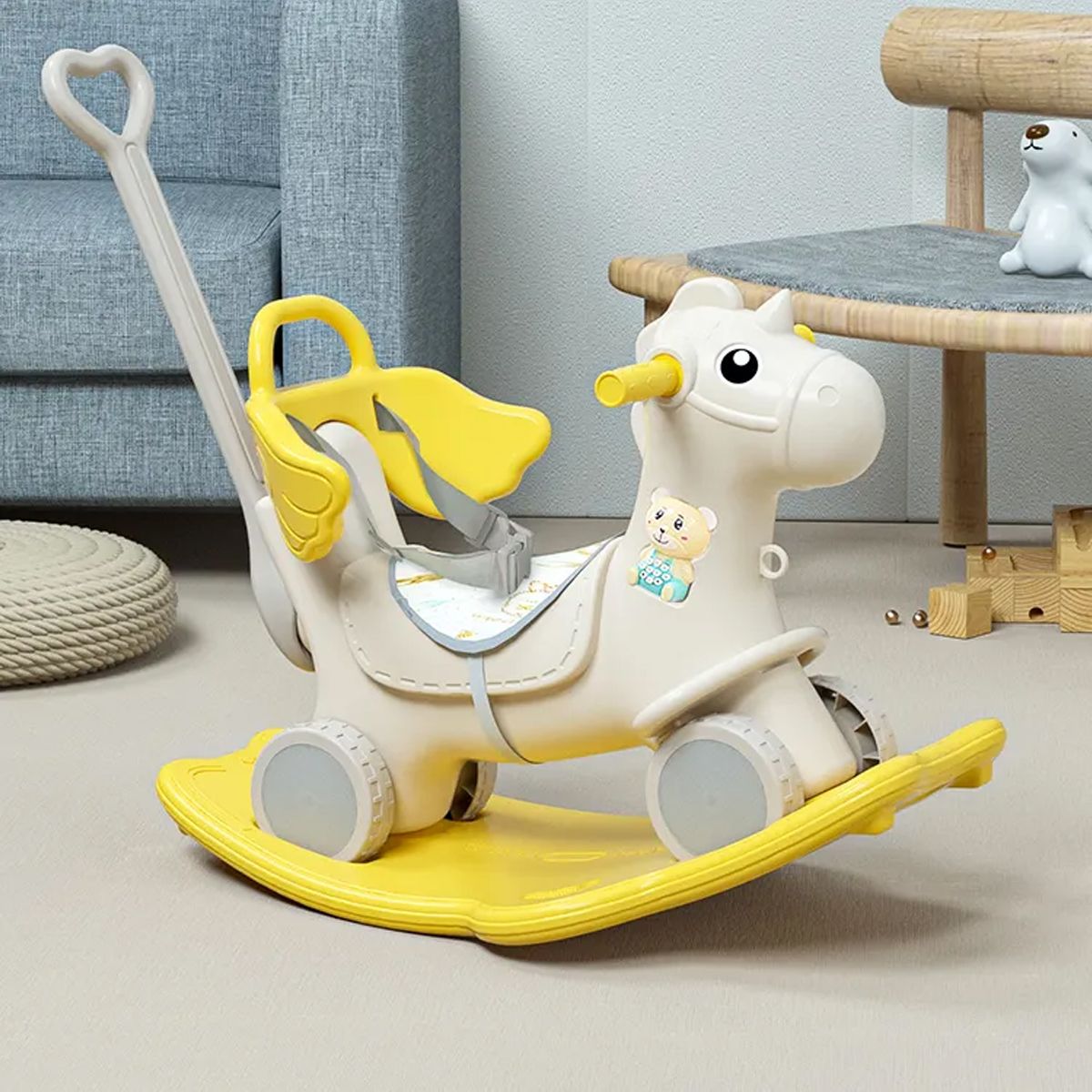 ENFANT'ASY - Caballito mecedor balancín 3 en 1