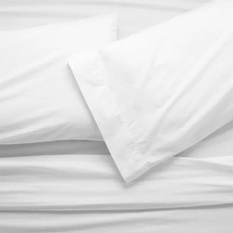 HAPPY BEAR - Funda para Almohada Hotel 180 Hilos T30 Blanco Liso Large.