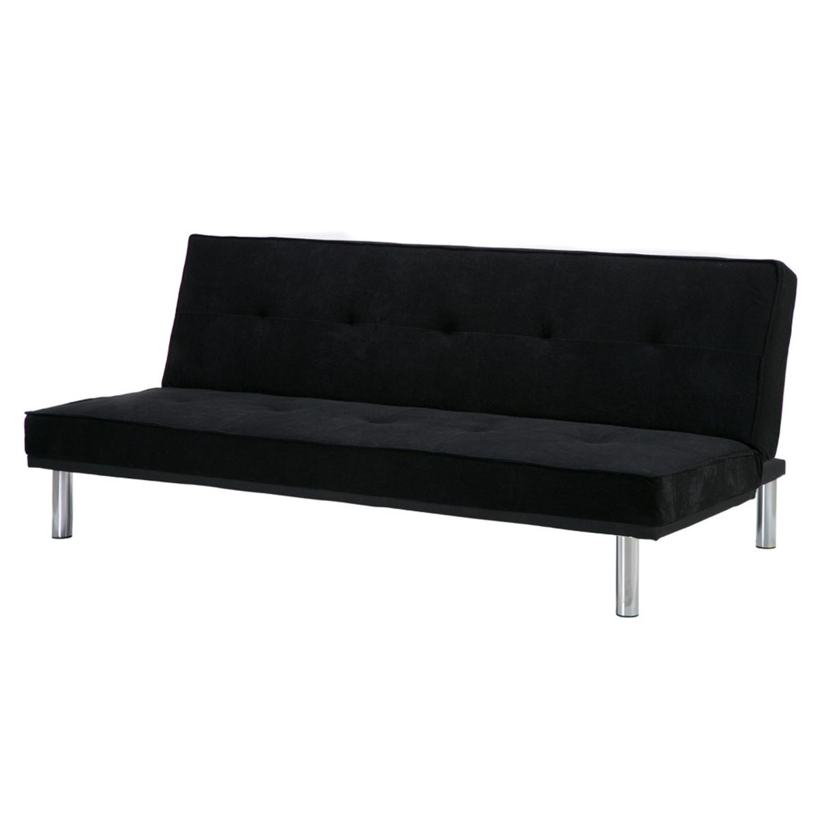 SOFA MARKET - Sofa Cama Basic 3 Puestos Tela Negro