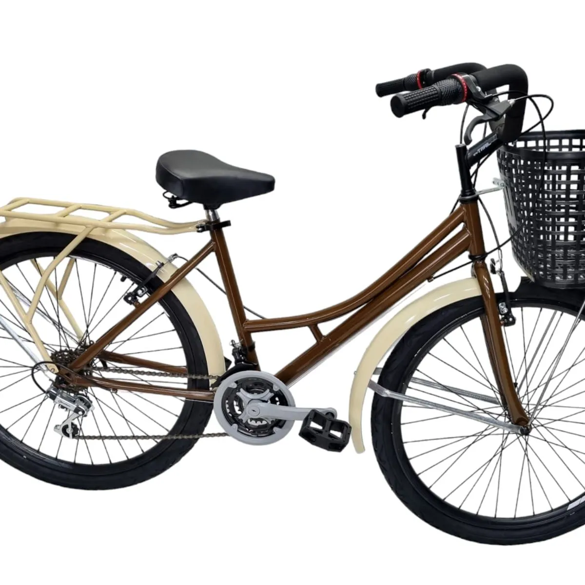 ATILA - Bicicleta Urbana Playera Parrilla y Canasta Rin 26 D/P