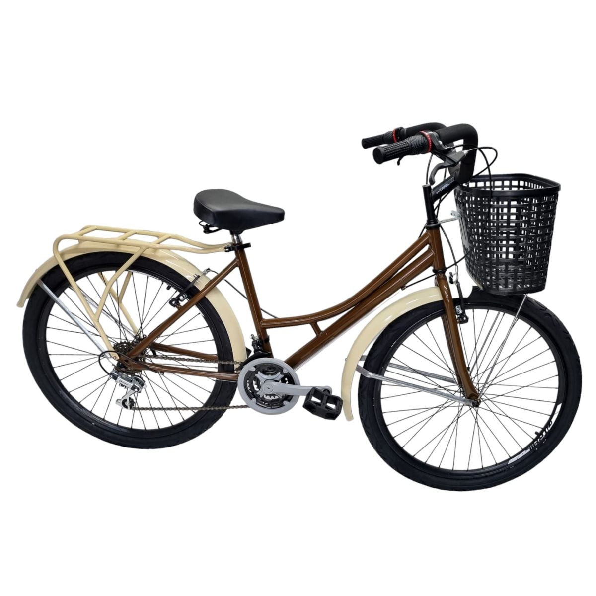 ATILA - Bicicleta Urbana Playera Parrilla y Canasta Rin 26 D/P