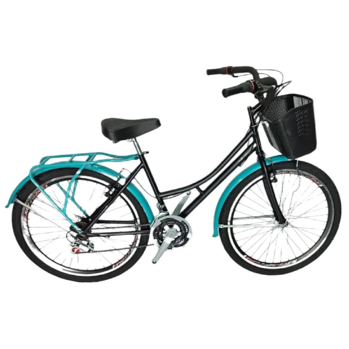 ATILA - Bicicleta Urbana Playera Parrilla y Canasta Rin 26 D/P