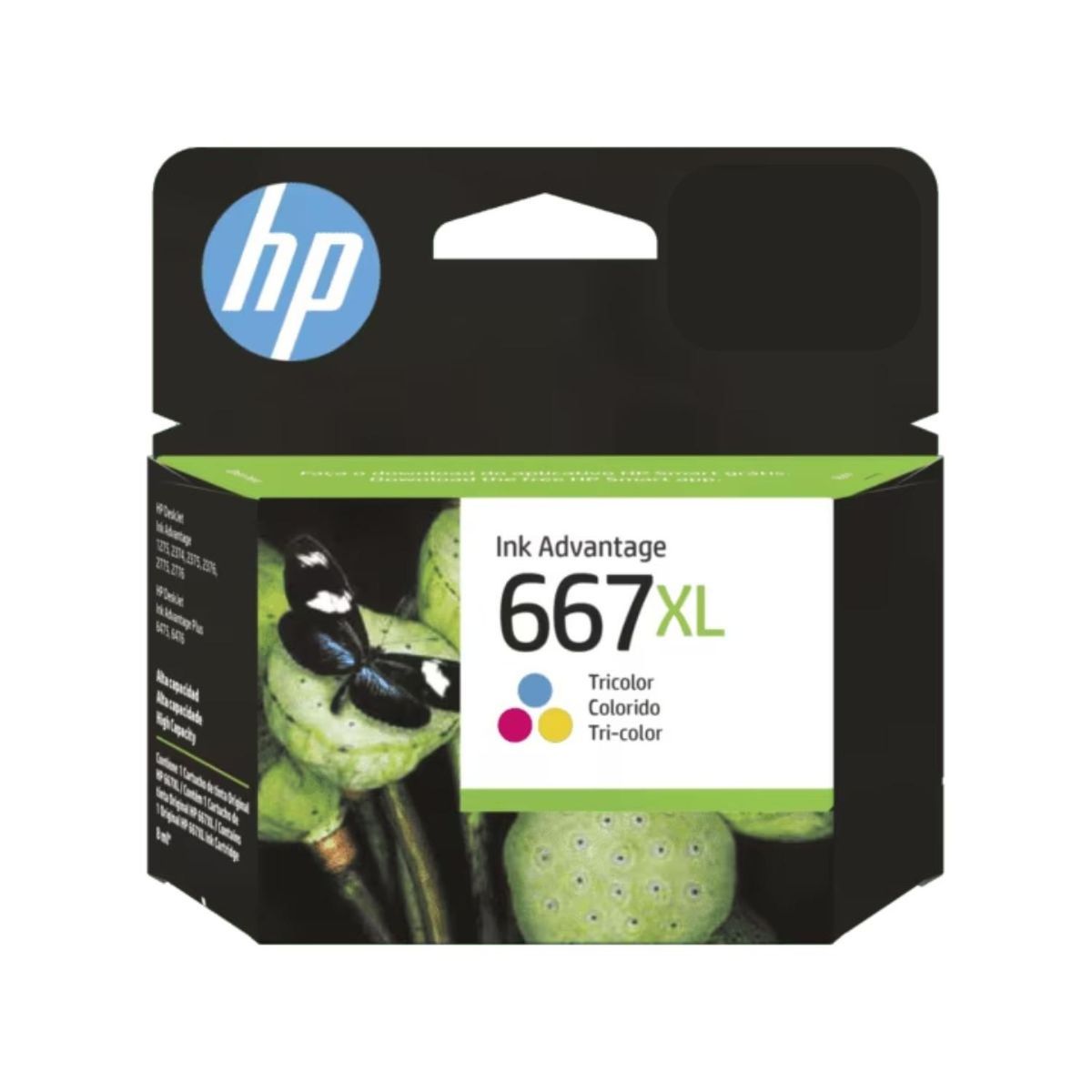 HP - Cartucho de Tinta Hp 667xl Tricolor de Alto Rendimiento Original