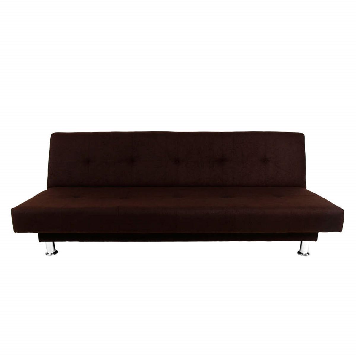 SOFA MARKET - Sofa Cama Basic 3 Puestos Tela Café