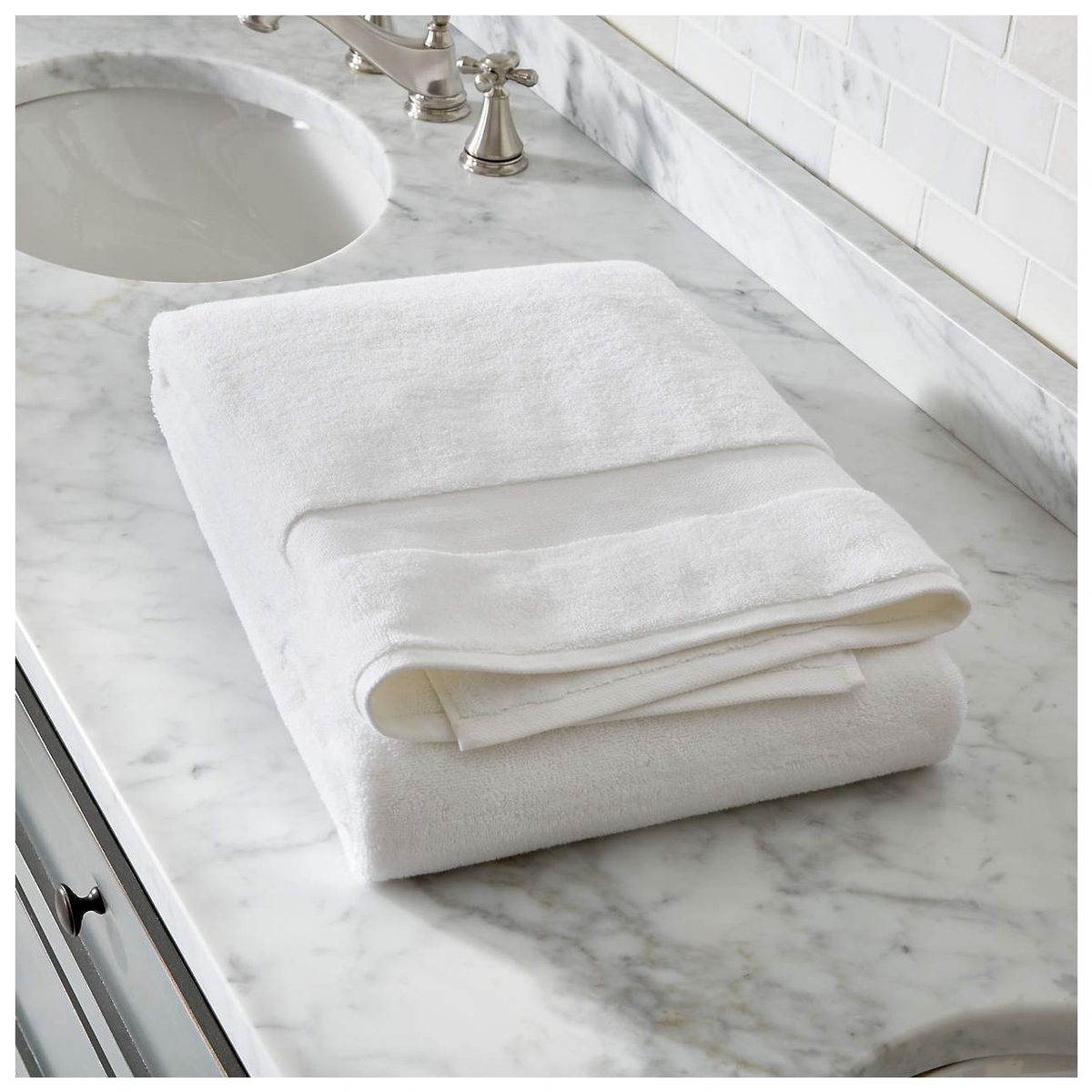 HAPPY BEAR - Toalla XP Cuerpo 71 x 130 cm Algodon Blanco Liso