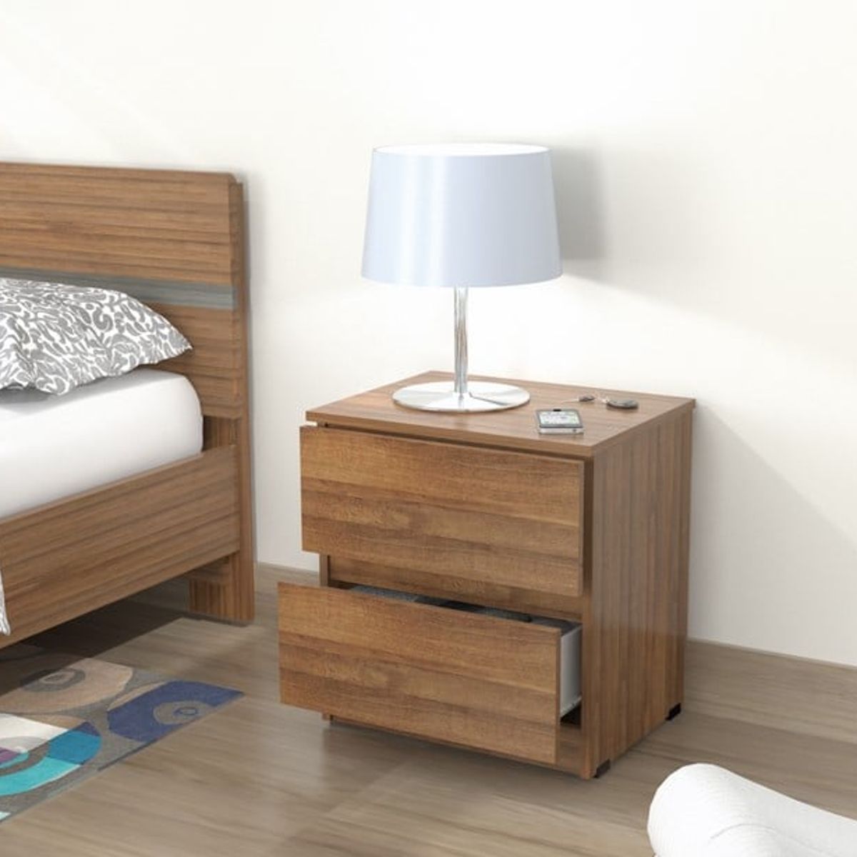 INVAL - MESA DE NOCHE 51x48x37CM INVAL MN2610 AMARETO DB_.