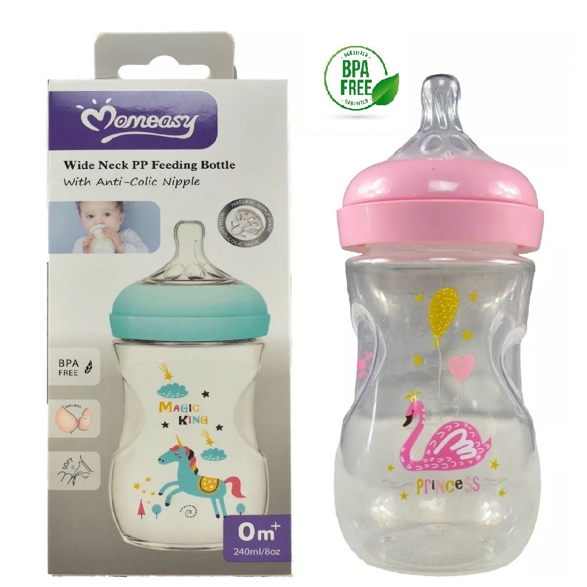 MUNDO BEBE - Tetero Anticolico Antireflujo Para Bebé 8 Oz