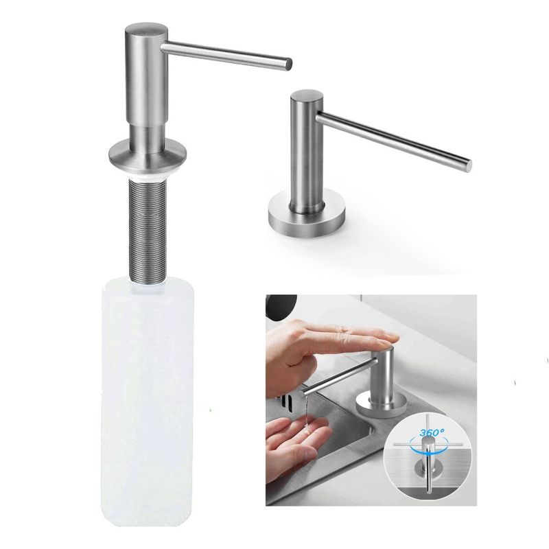 GENERICO - Dispensador Jabón Liquido Empotrado Antivandálico Tames Acero Y Abs
