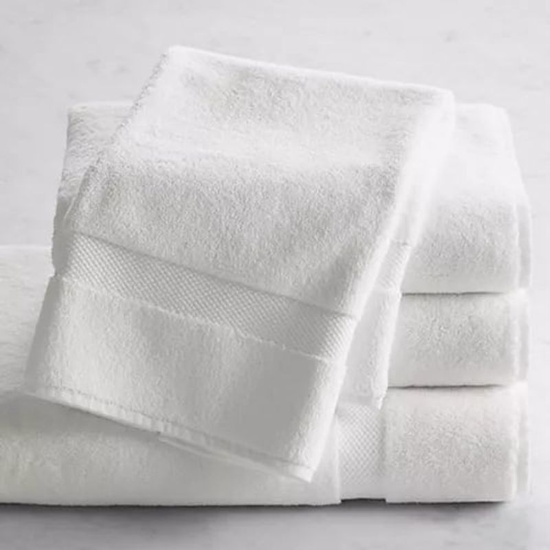 HAPPY BEAR - Toalla Hotel Blanco Liso Facial 450 Gr/Mt2