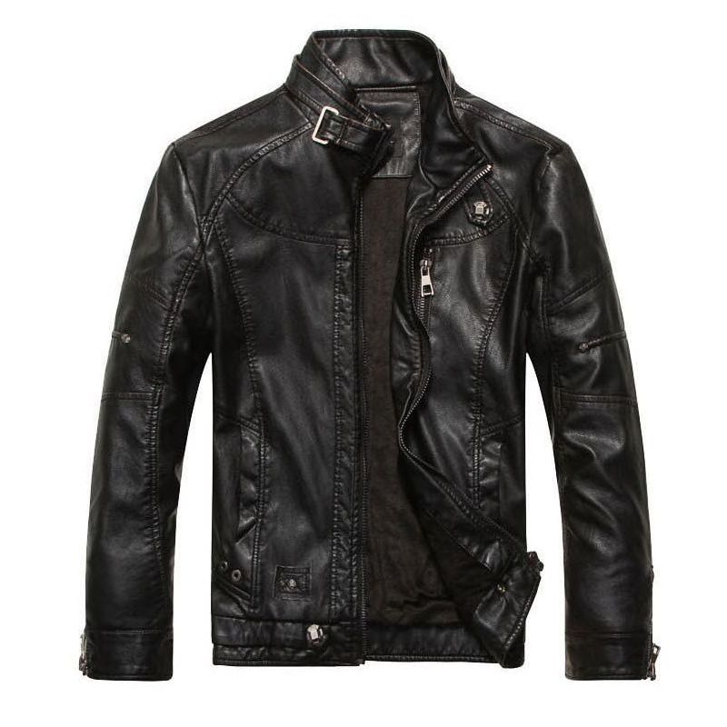 UBMD - Chaqueta Masculina Cuero PU Motocicleta Hombres 8822