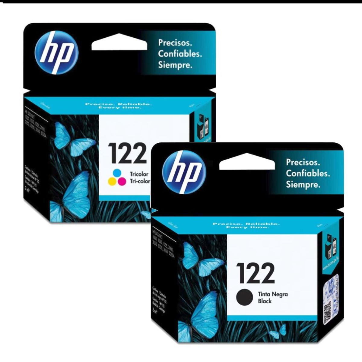 HP - Combo Cartucho de Tinta HP 122 Negra y Tricolor Original
