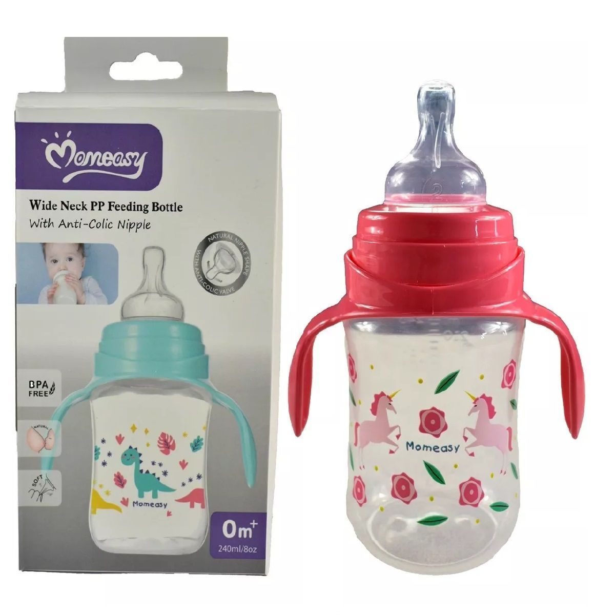 MUNDO BEBE - Tetero Boquilla Anti cólico Antirreflujo 8 Oz Bebé