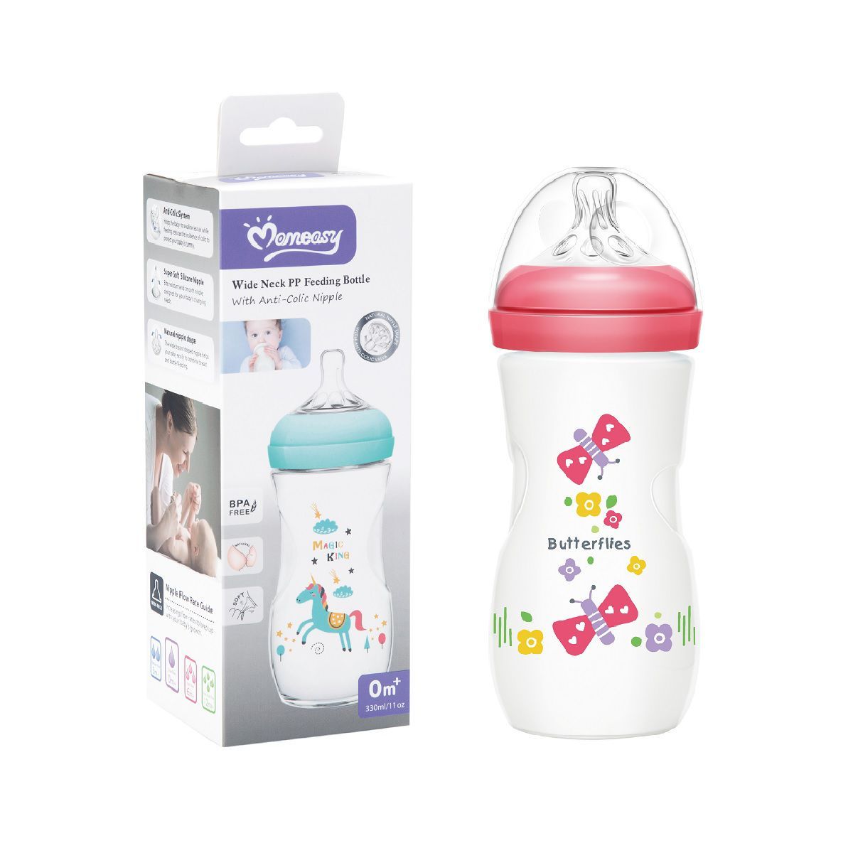 MUNDO BEBE - Tetero Anti cólicos Antirreflujo Para Bebé 11 Oz