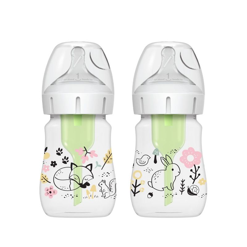 DR BROWNS - Teteros Option+ Boca Ancha de 5 Oz Decorado Bosque Set x 2