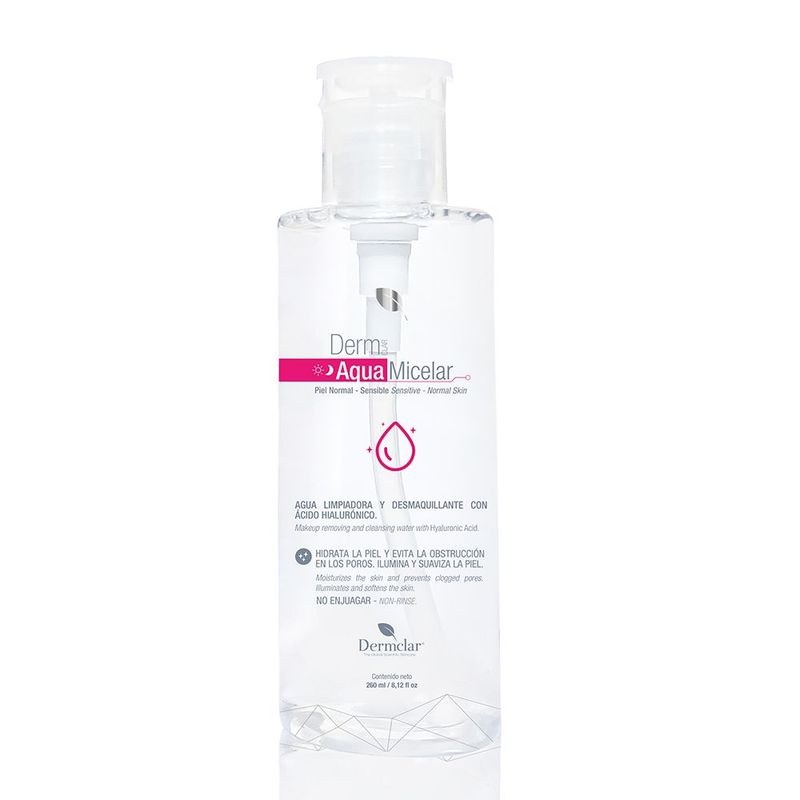 DERM CLAR - Agua Micelar Limpiadora para Piel normal- Sensible Dermclar Aqua Micelar 260 ML