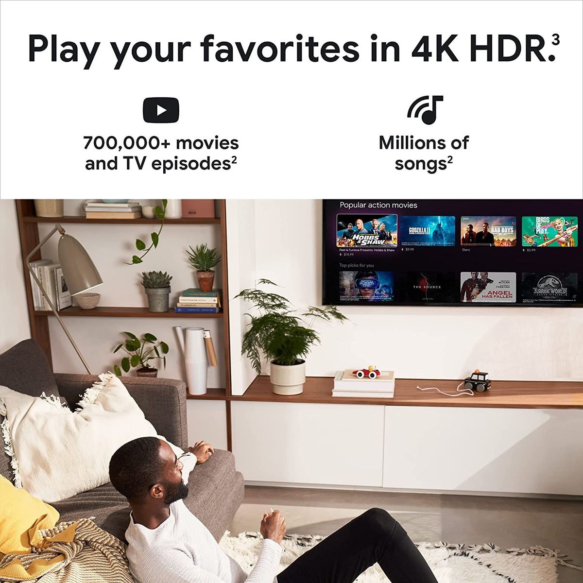 GOOGLE - Google Chromecast 4 Tv Cuarta Generación 4k  Busqueda Por Voz