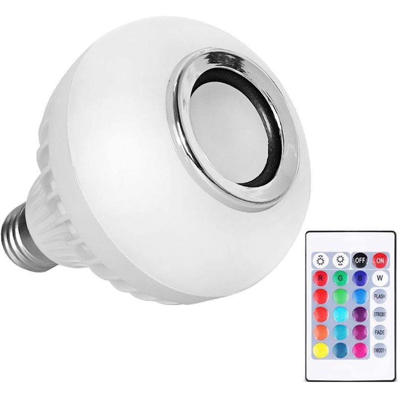 ONE PIXEL - Bombillo Led Multicolor Parlante Bluetooth Con Control Remoto