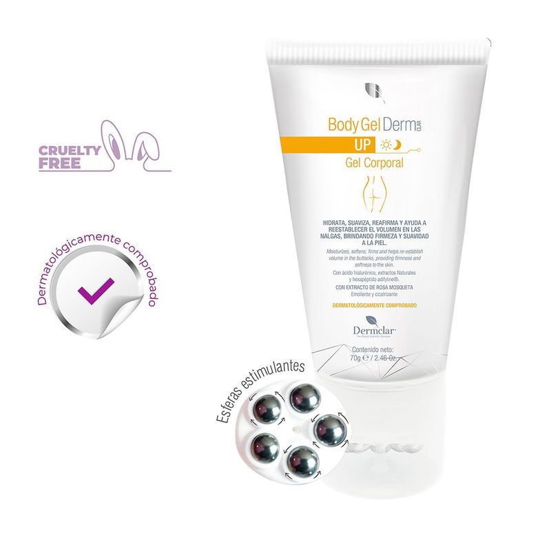 DERM CLAR - Gel Corporal para nalgas reafirmante y de volumen  Dermclar Up  70 gr