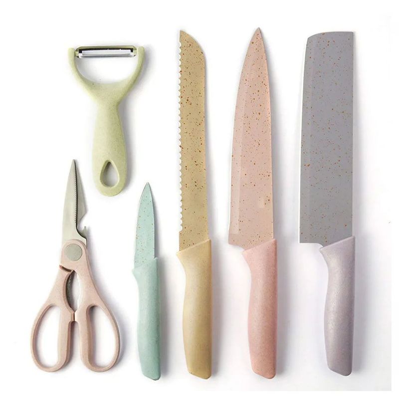 ONE PIXEL - Set de Cuchillos 6 Piezas Recubrimiento Ceramica