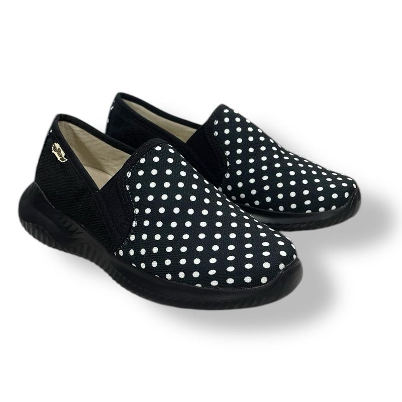 XIAN SHOES - Ultralivianos pepas negra suela negra MUJER