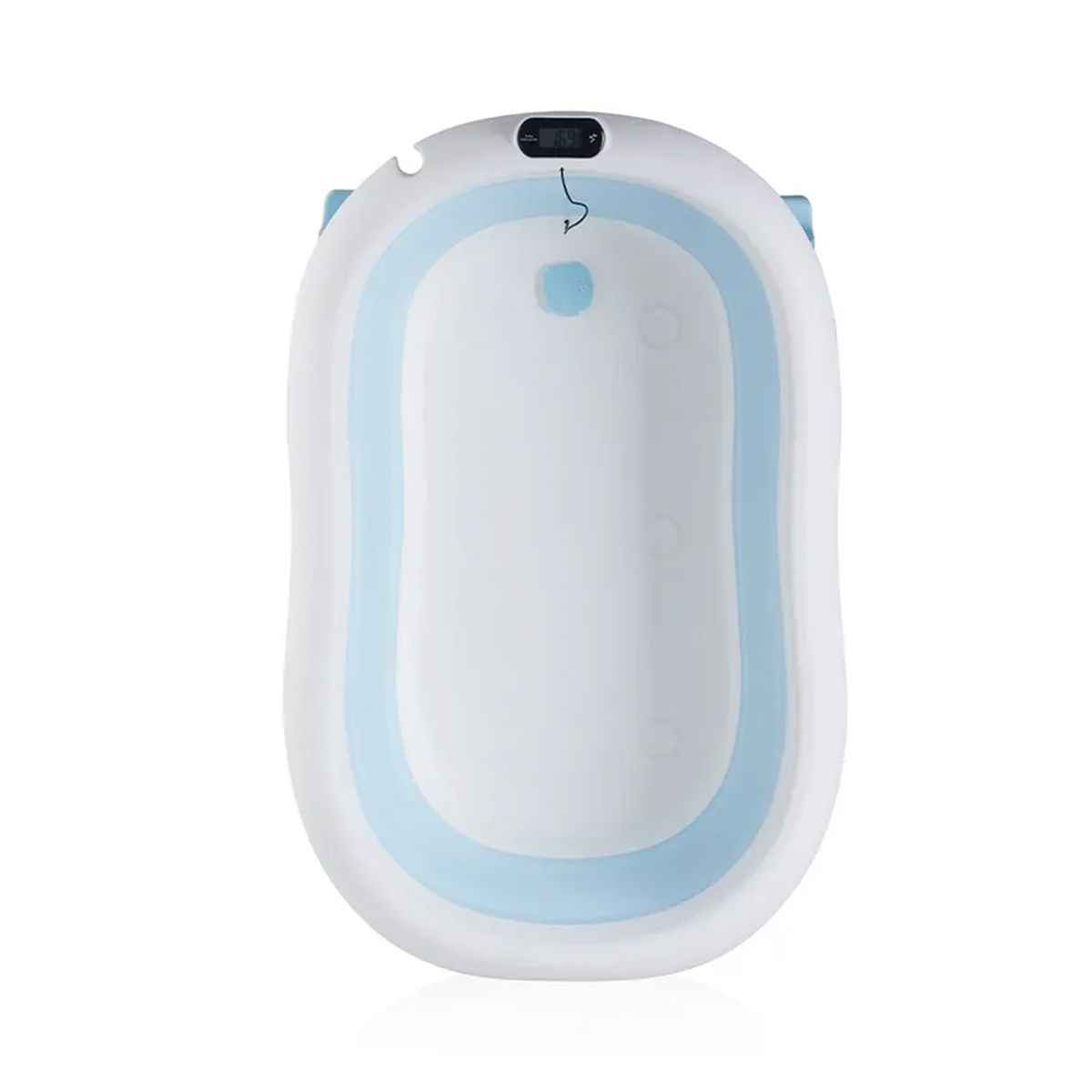 ENFANT'ASY - Bañera Tina Portatil Plegable Silicona cojín y termómetro-