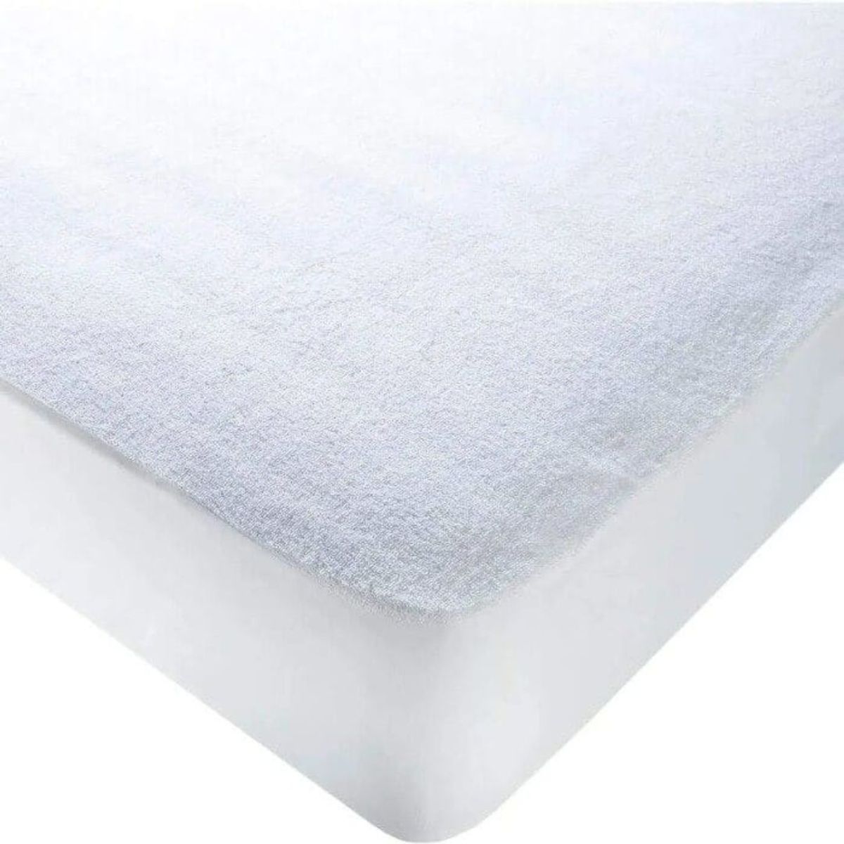 HAPPY BEAR - Protector Colchón Queen Poliester Basic Blanco Antifluído