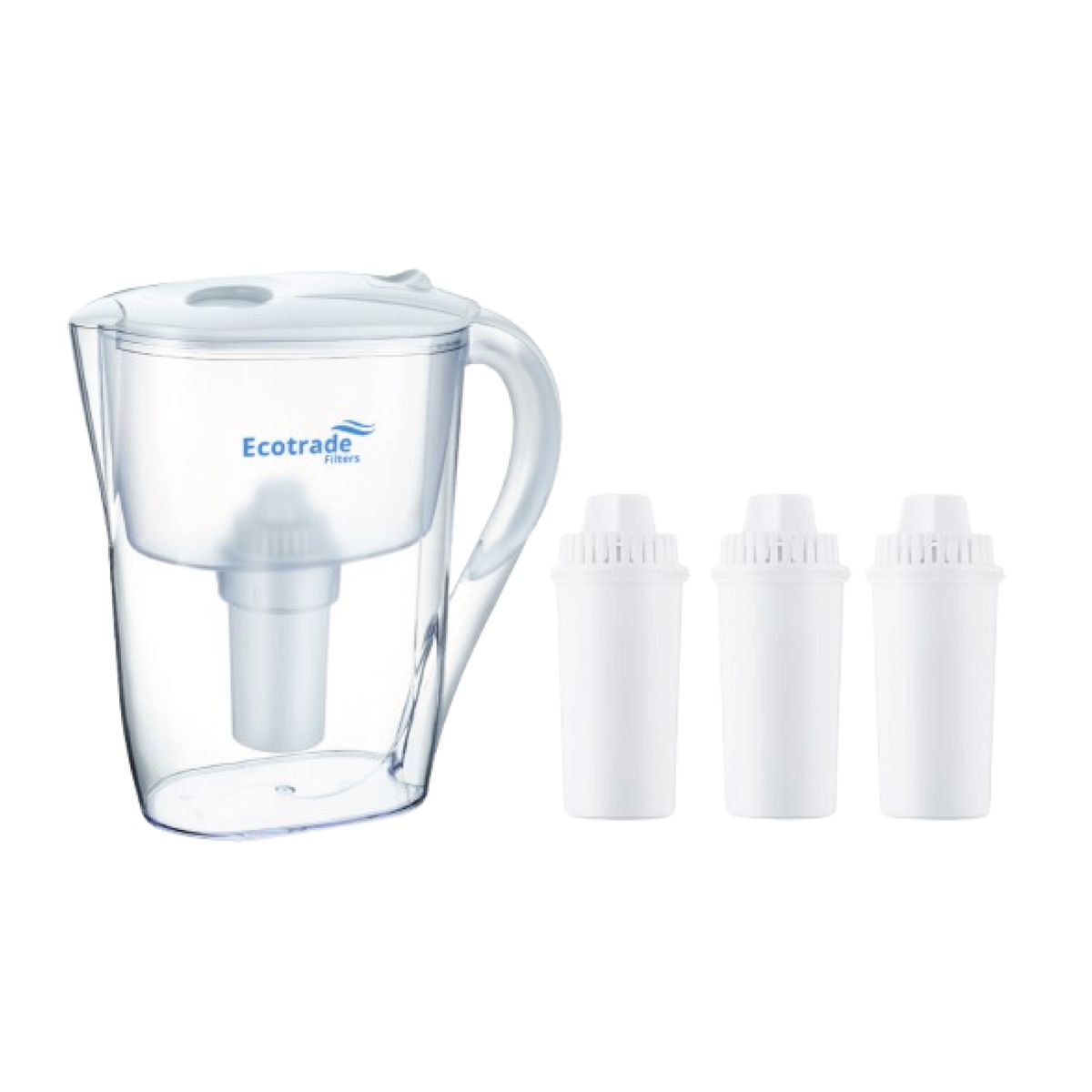 ECOTRADE FILTERS - Jarra Purificadora Agua Alcalina mas 3 Repuestos Ecotrade