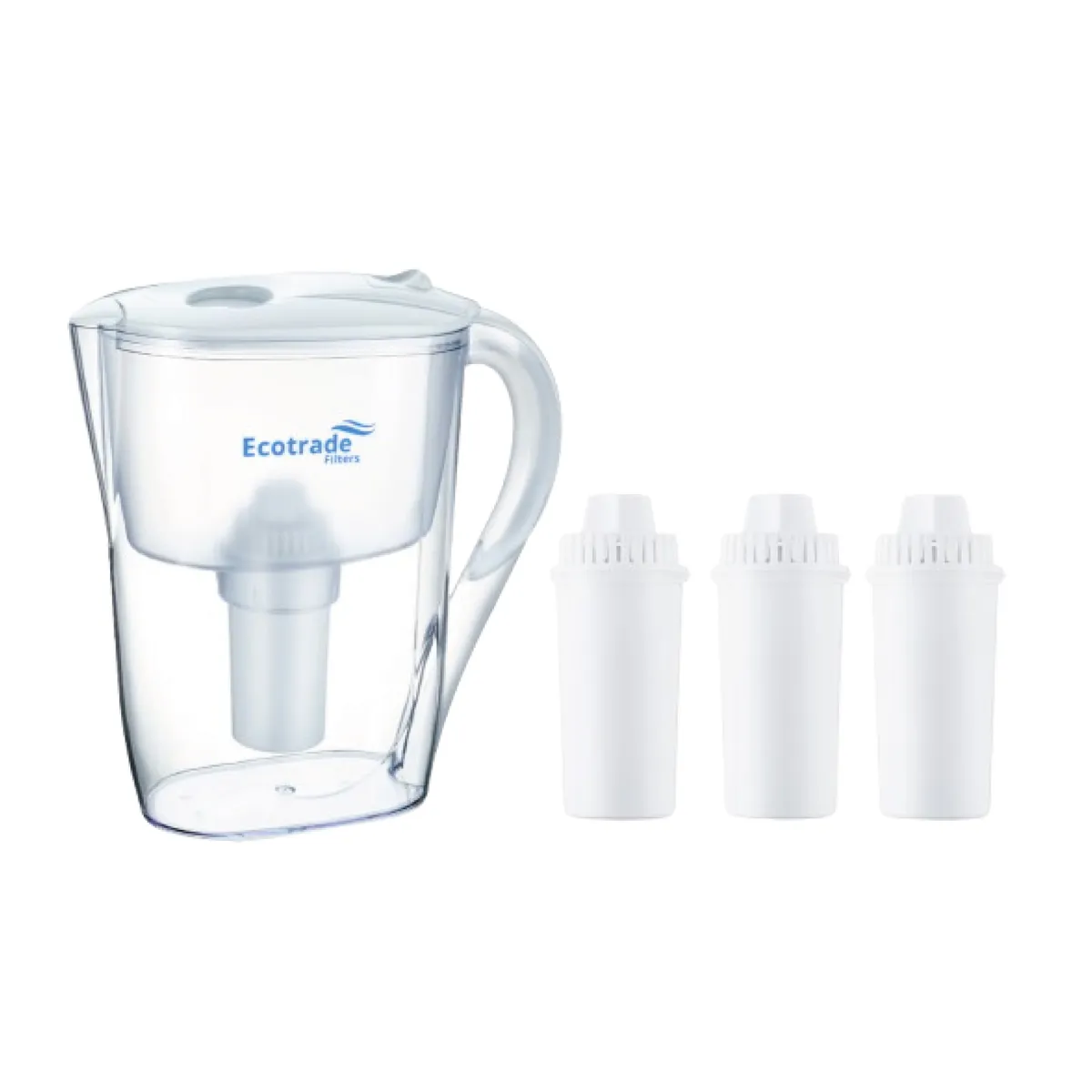 ECOTRADE FILTERS - Jarra Purificadora Agua Alcalina mas 3 Repuestos Ecotrade