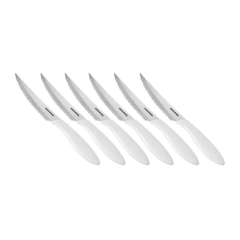 TESCOMA - Cuchillo Tescoma Chuletero 12cm x 6 Piezas Blanco