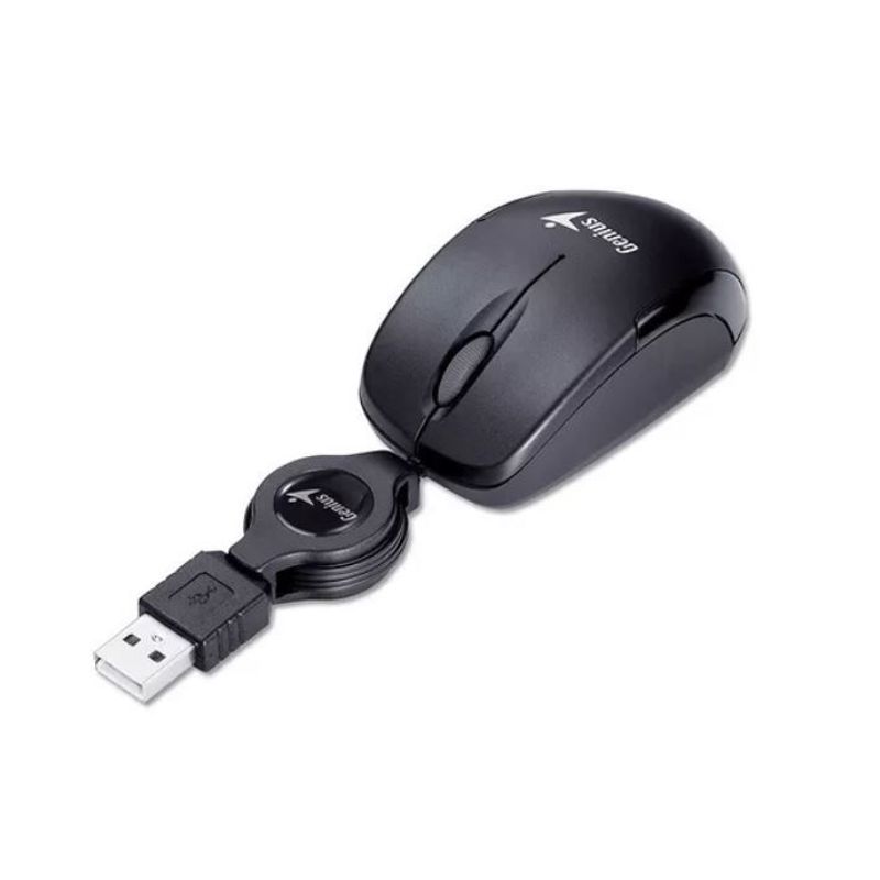 GENIUS - Mini Mouse Genius Micro Traveler Óptico Retráctil Usb Negro