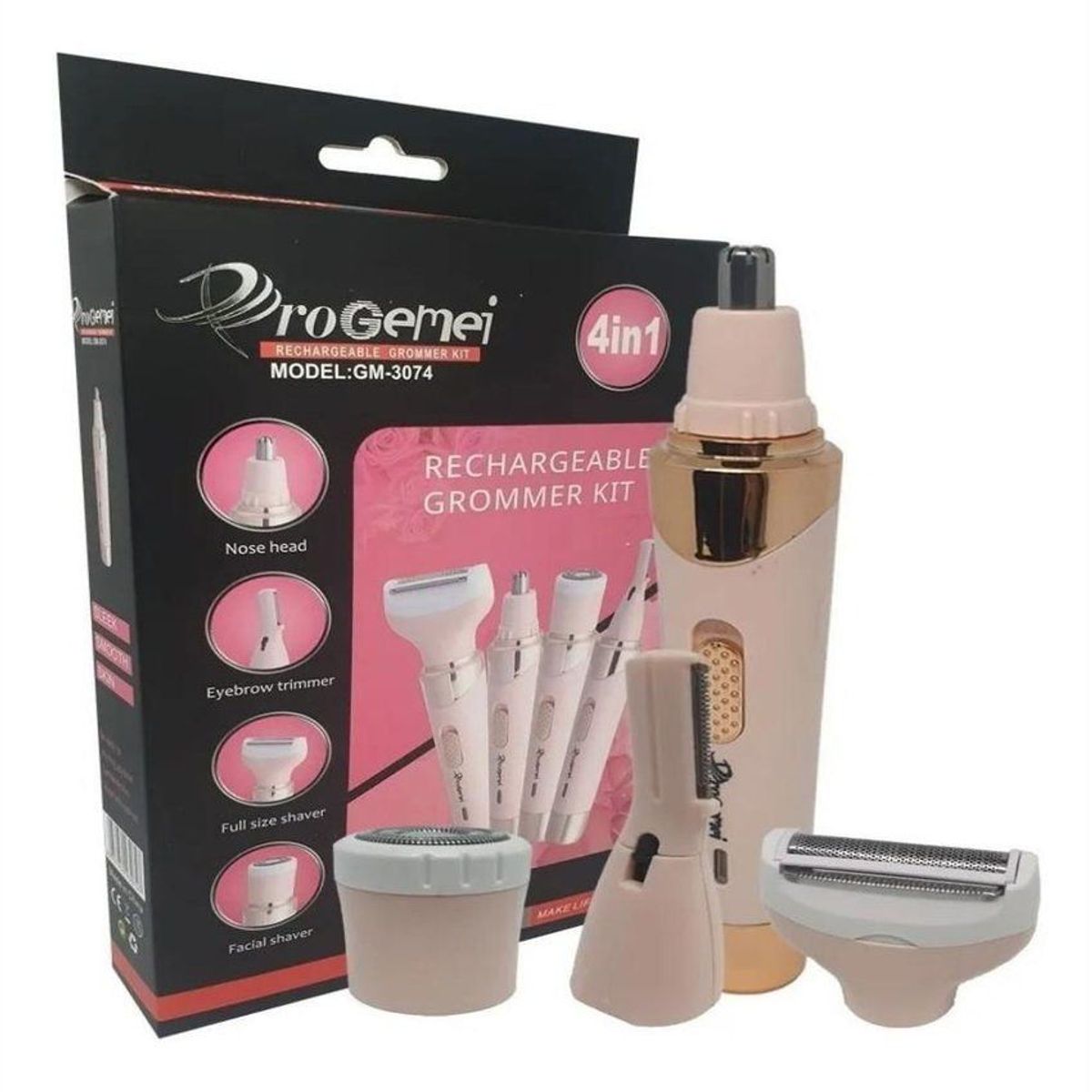 GENERICO - Maquina Depiladora Eléctrica 4 en 1 Removedor Vello Recargable