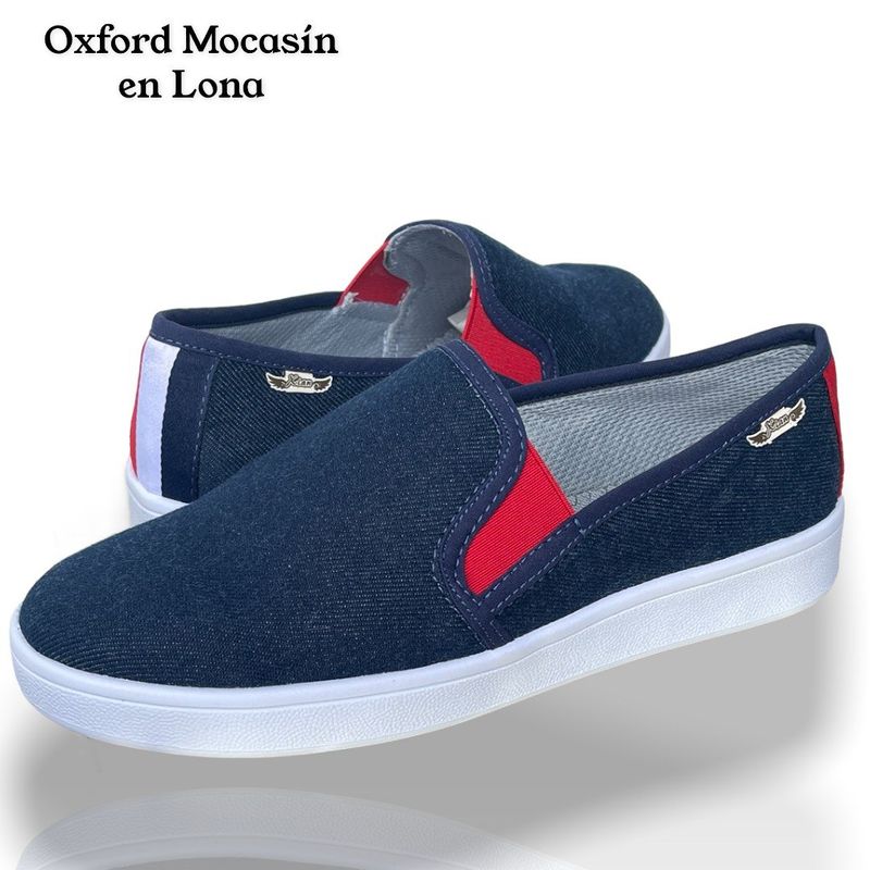 XIAN SHOES - oxford mocasin mujer tom azul