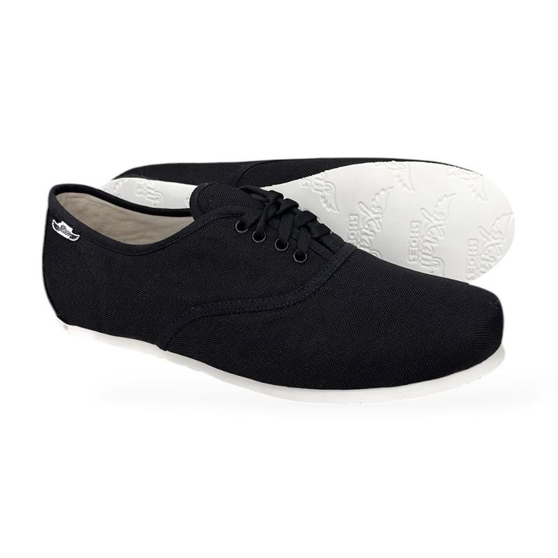 XIAN SHOES - alpargatas clasica cordones negra de hombre