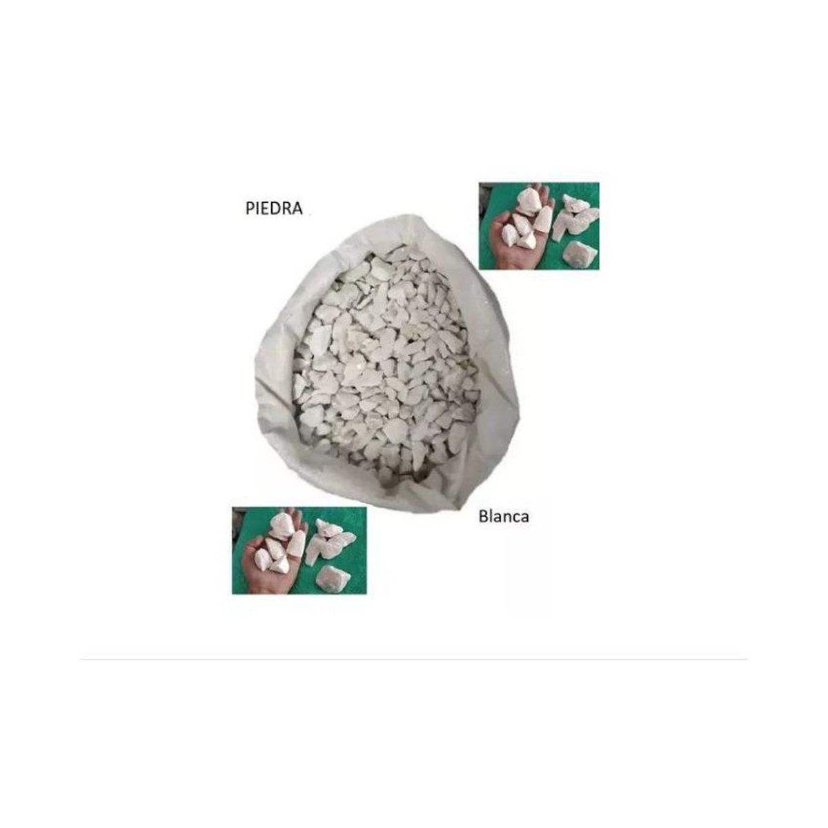 GENERICO - Piedra blanca decorativa para jardín, x 5 kg