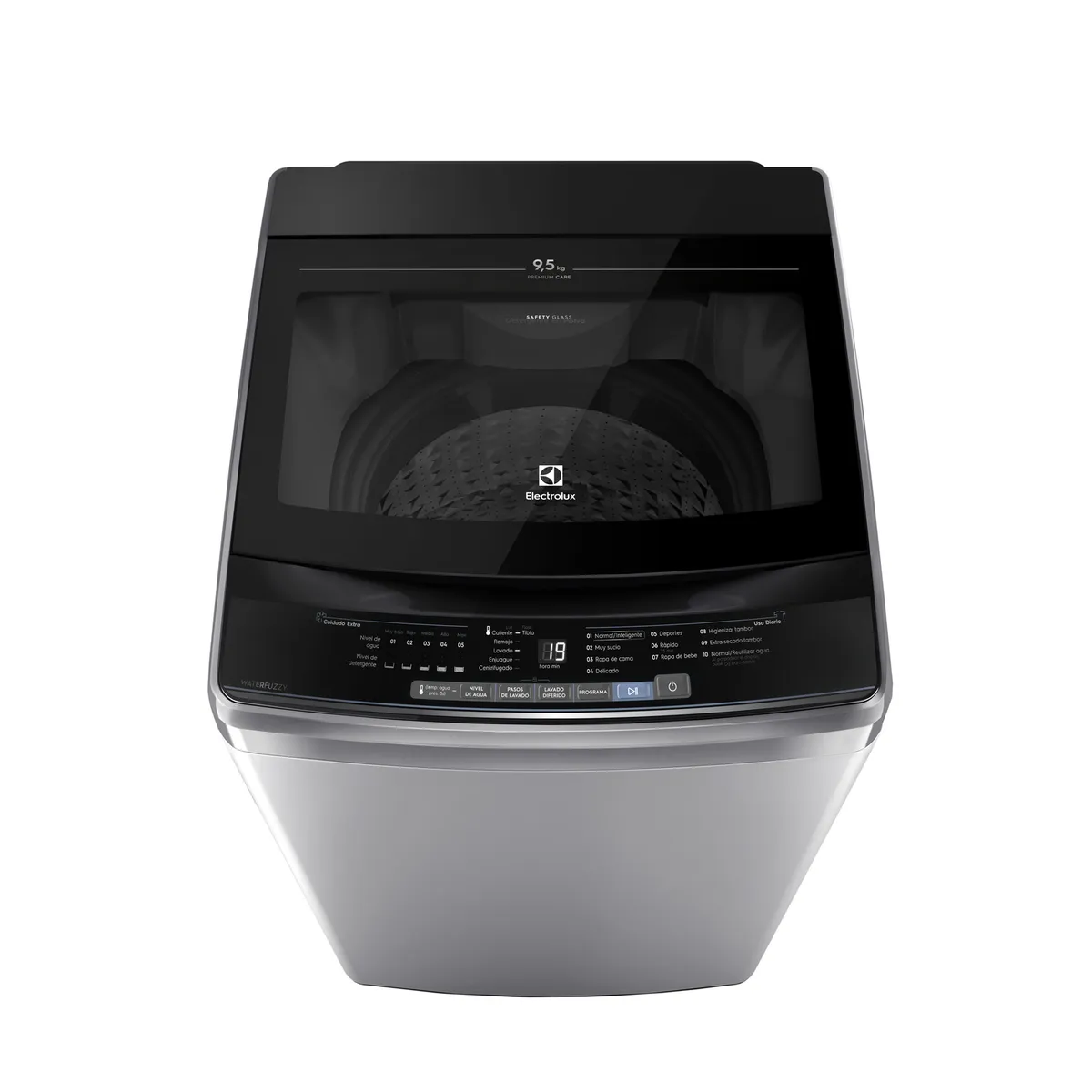 ELECTROLUX - Lavadora Electrolux Carga Superior 9, 5 Kg Panel Digital Premium Care Gris EWIW95F6USVG