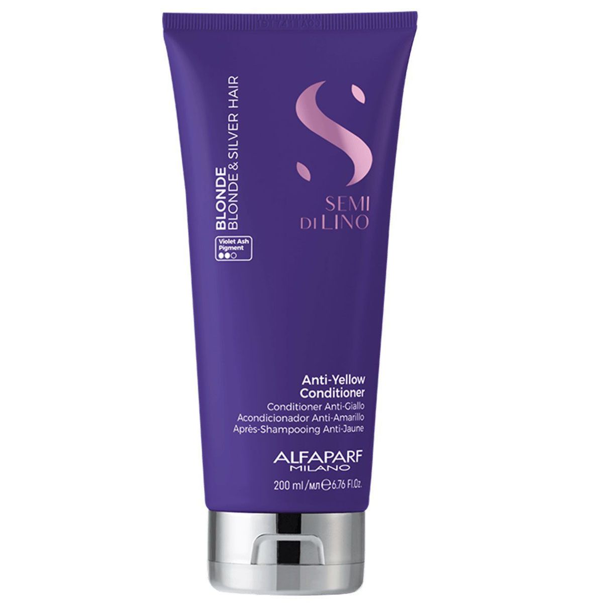 ALFAPARF MILANO - Acondicionador Alfaparf Anti-yellow 200ml Semi Di Lino Blonde