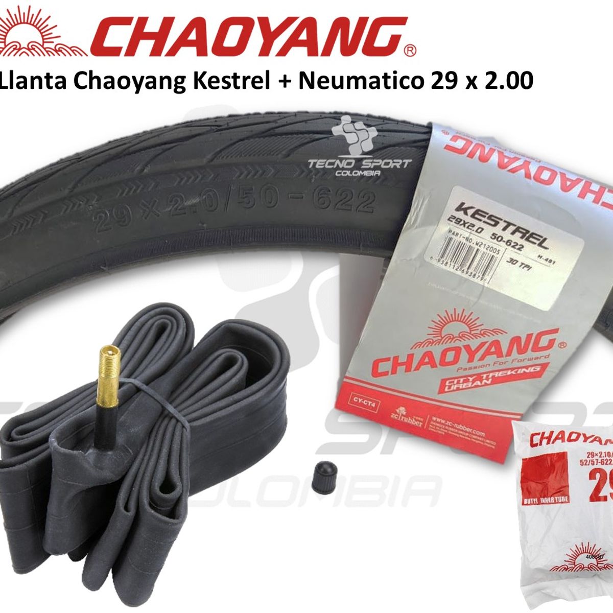 CHAOYANG - Llanta + Neumático Bicicleta 29 X 2.0 Chaoyang Bici Mtb comb