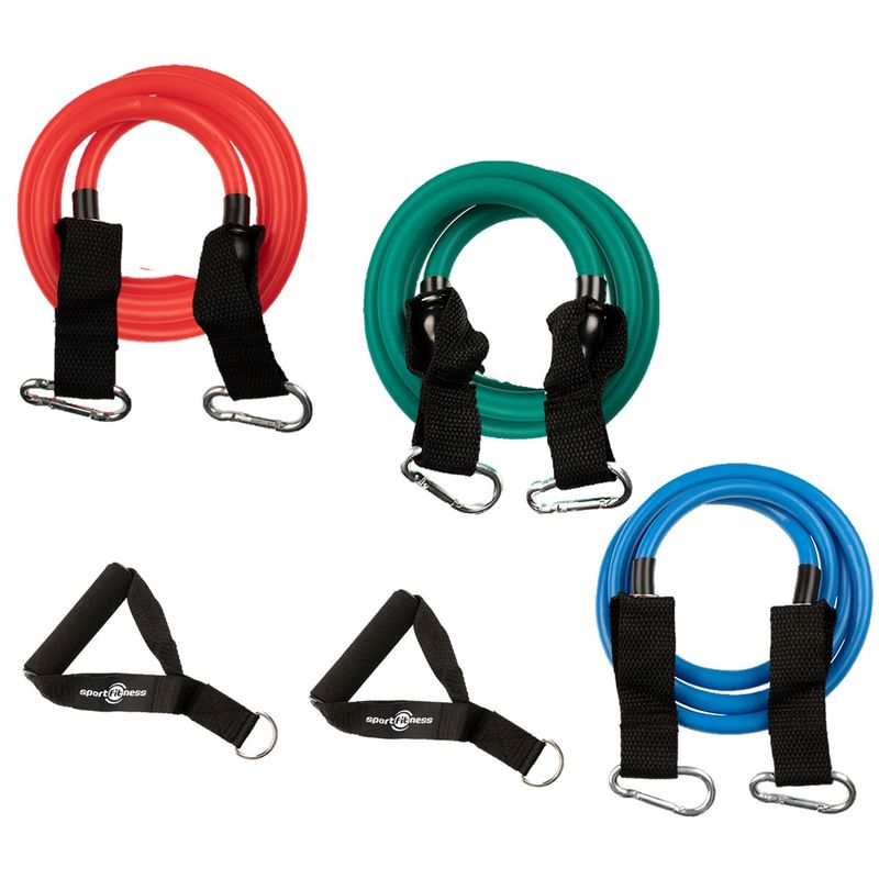SPORTFITNESS - Bandas Elásticas Tubulares Sportfitness 3 Teratubos Gym Kit
