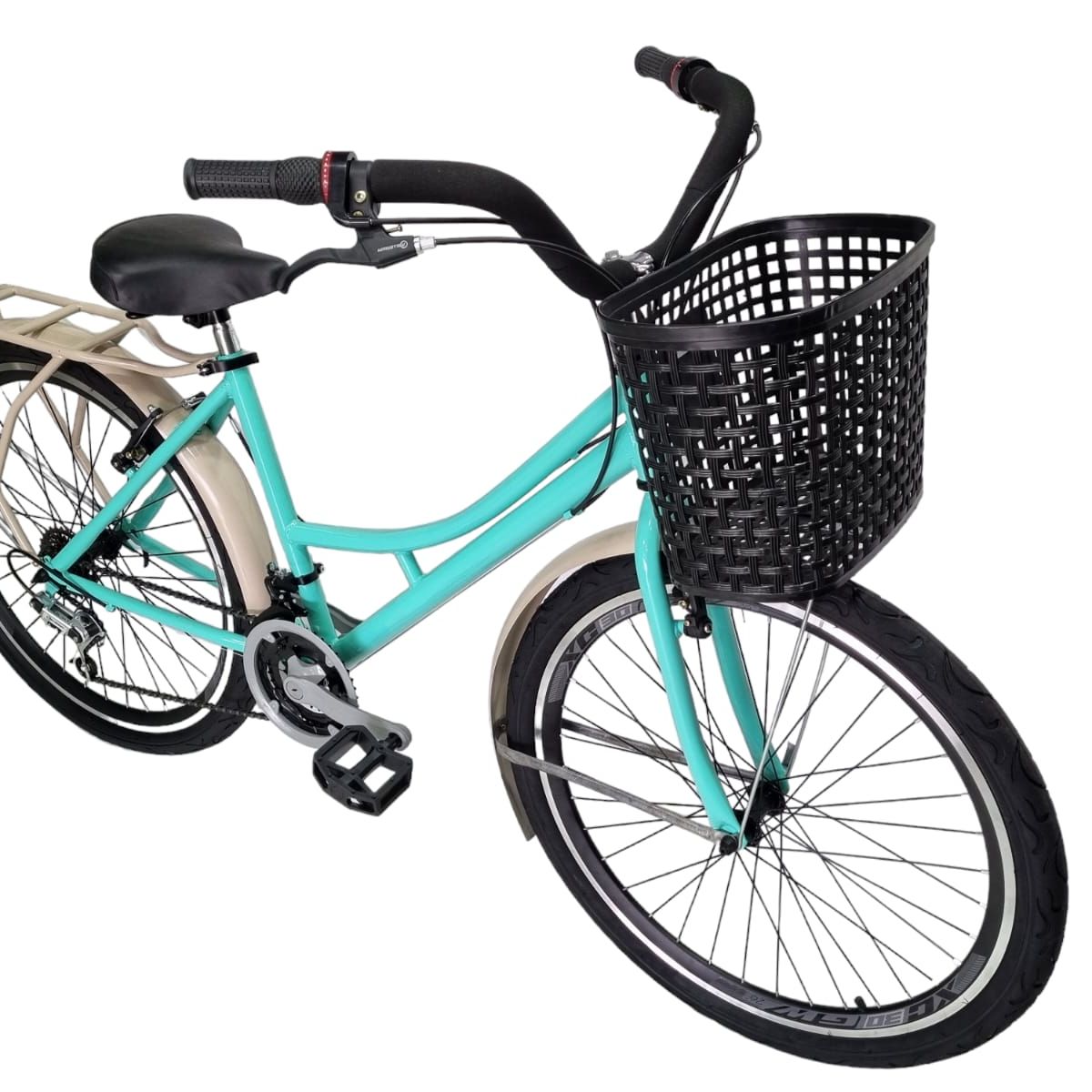 ATILA - Bicicleta Urbana Playera Parrilla y Canasta Rin 26 D/P