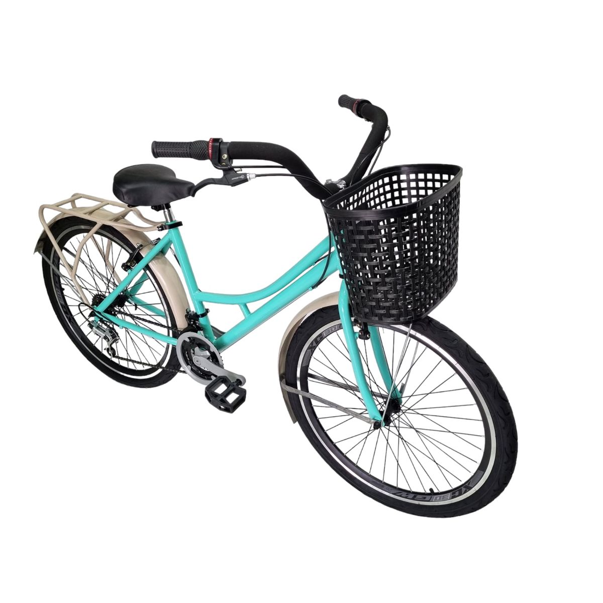 ATILA - Bicicleta Urbana Playera Parrilla y Canasta Rin 26 D/P