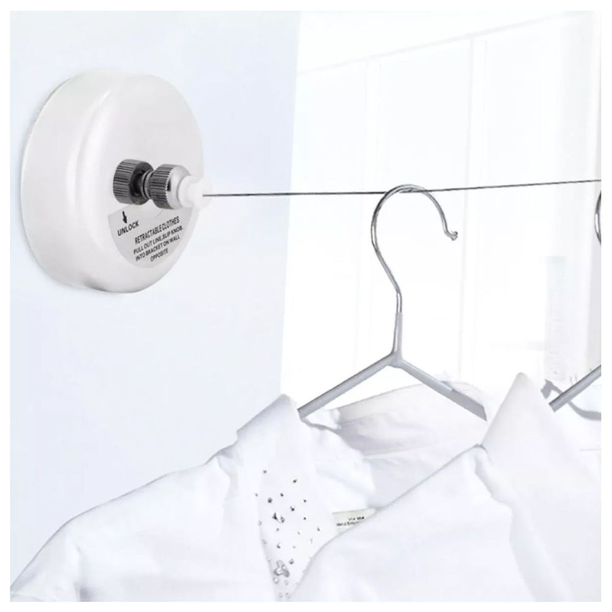 ONE PIXEL - Tendedero De Ropa Plegable Retráctil Ajustable 1 Línea ONE PIXEL