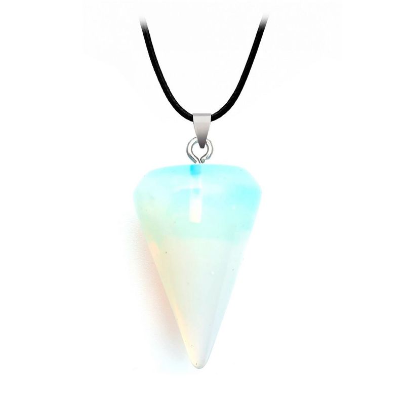 DAYOSHOP - Collar Cuarzo Luna Pendulo Energetico Mas Estuche