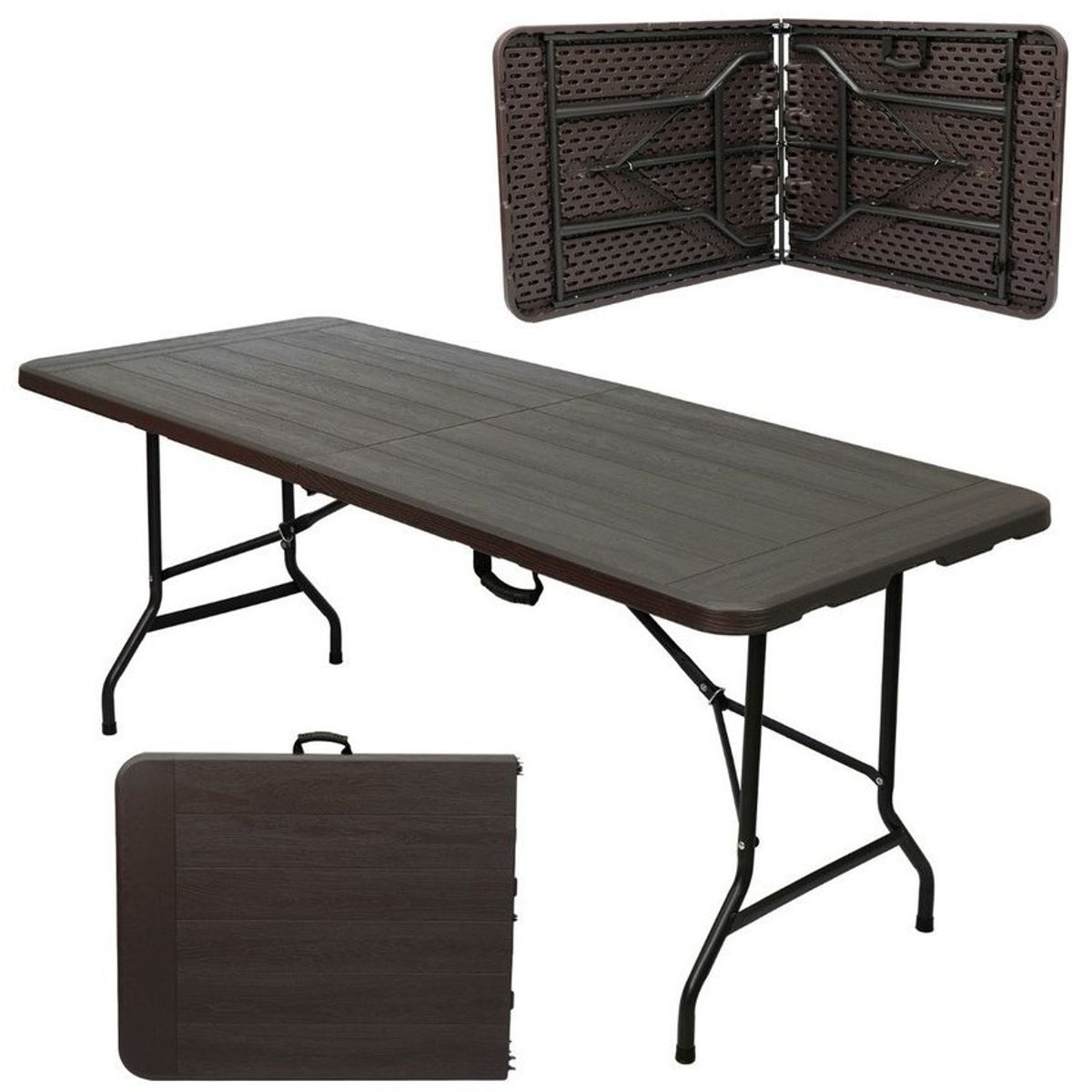 SUBE - Mesa Portafolio Plegable Tipo Madera Plástico Jardín