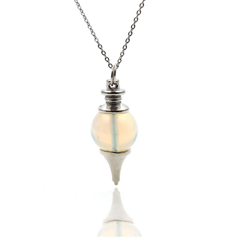 DAYOSHOP - Collar Cuarzo Luna Pendulo Mas Estuche