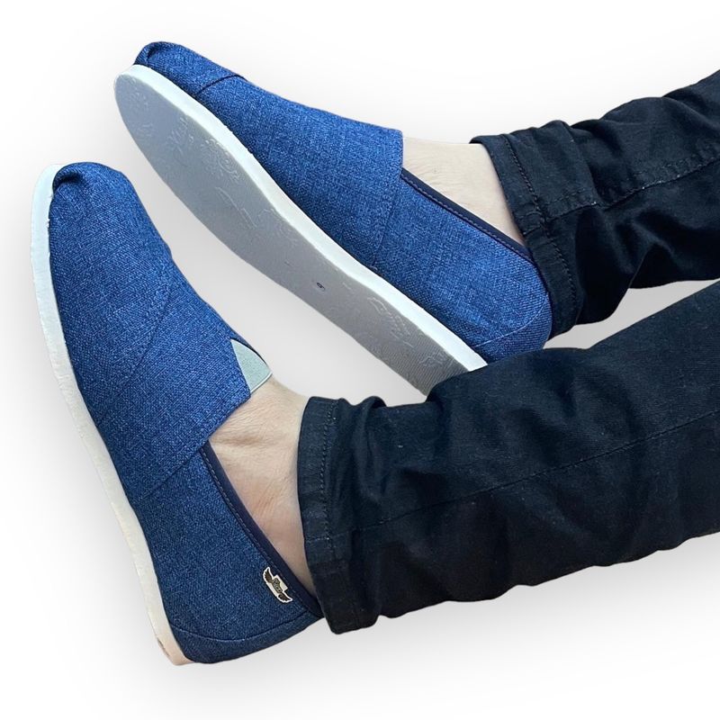 XIAN SHOES - Alpargata hombre clasica jean claro