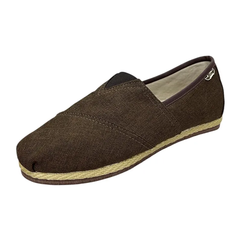 XIAN SHOES - Alpargata yute hombre cafe