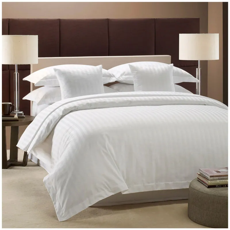 HAPPY BEAR - Set Duvet Y Juego de Sabanas Doble Microfibra Blanco Lineas