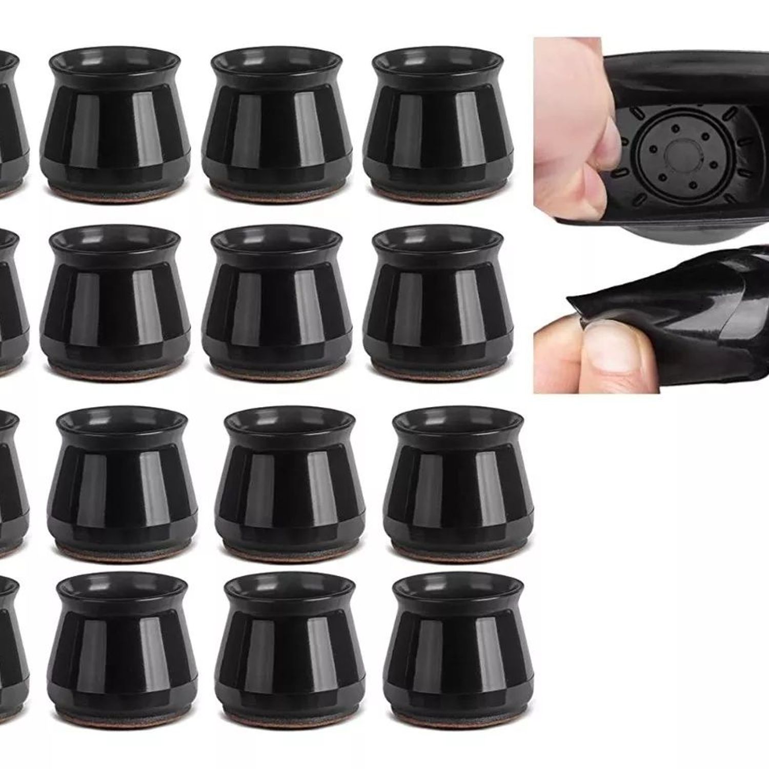 Tapas Para Patas De Silla 40 Protectores Para Patas De Sillas - Silicona Anti-ruido Y Anti-rayones Tacos Para Patas De Sillas