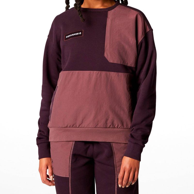 CONVERSE - Buzo Converse Mujer Utillity Crewneck 10023985-A01