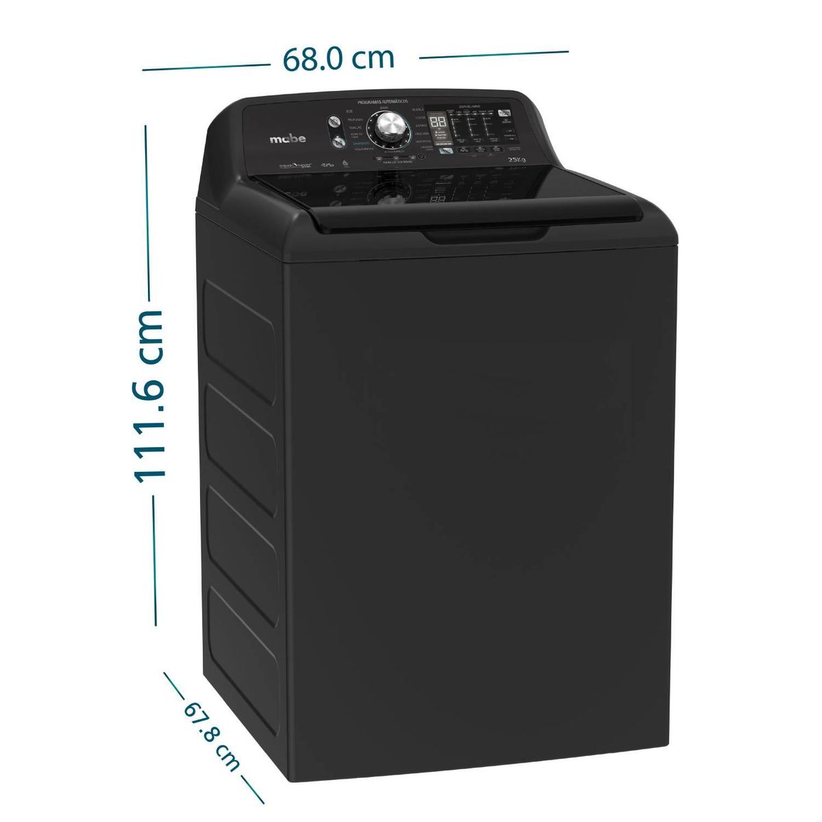 MABE - Lavadora automática 25 kg con wifi diamond gray mabe - lmc75201wdab0